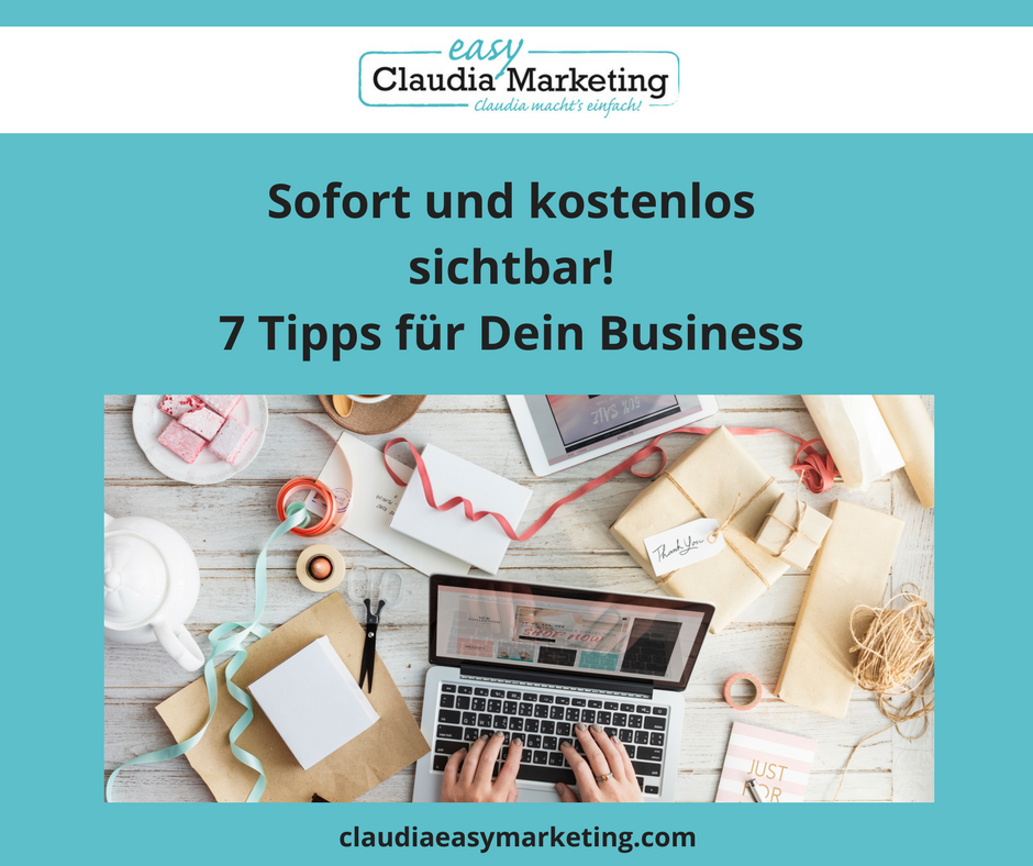 Sofort und kostenlos sichtbar marketing unterstützung