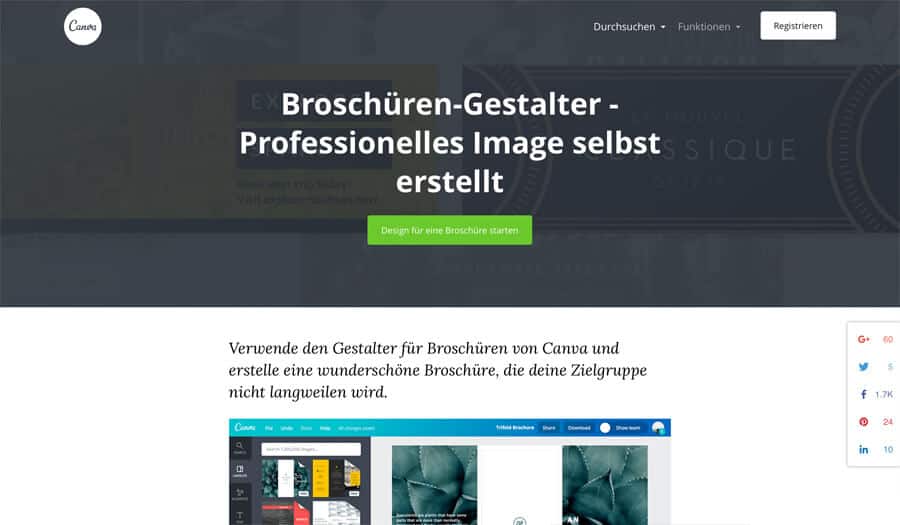 Online Broschüre erstellen mit Canva