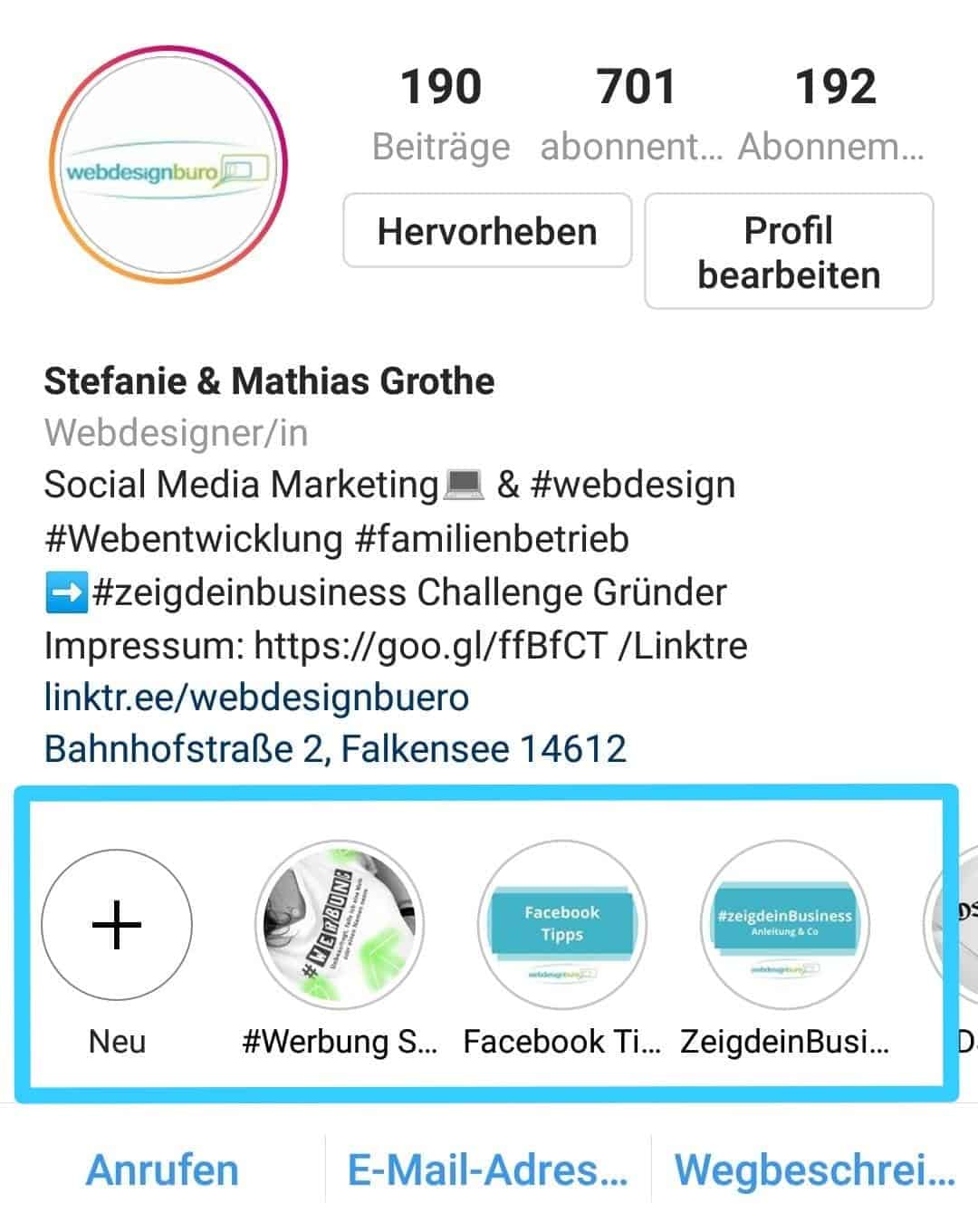 Insta-webdesignbüro Instagram Account webdesignbüro