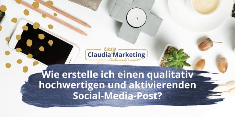 gute posts für social media erstellen beitragsbild mit stiften und handy